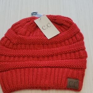 C.C Bold Red Knit Hat